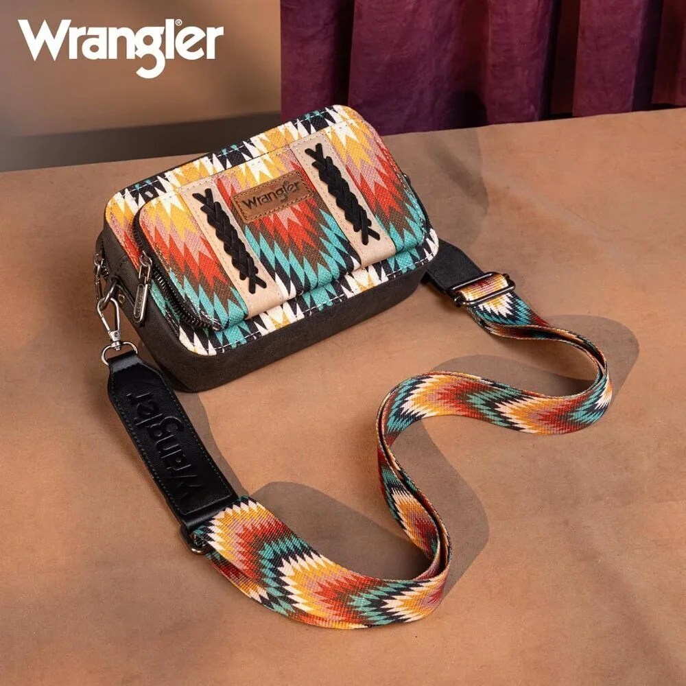 Crossbody Bag Canvas Cotton Multi Pocket Womens Wallet Shoulder Handbag